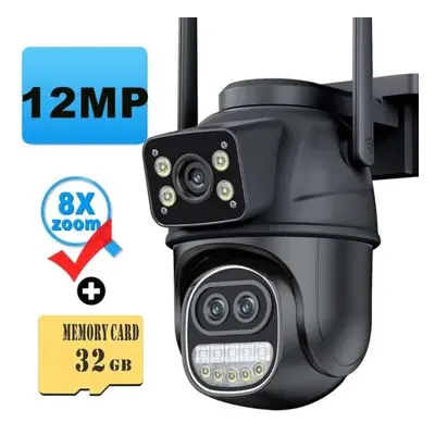 (12MP 6K Add 32G) 12mp 6k Wifi Camera With 8x Zoom And Auto Tracking