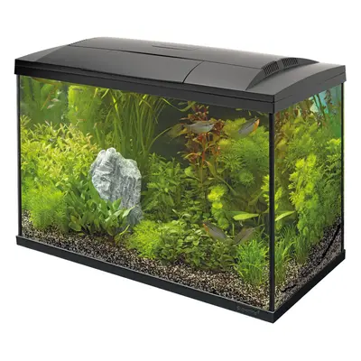 (150 Black) Superfish Start Tropical Aquarium Kit 50 100 Black White LED Fish Tank