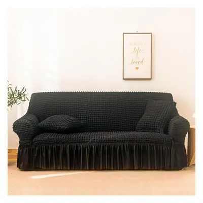 (black, Seaters/235*300cm) Monochrome Modern High Quality Euro Jacquard Stretchable Elastic Sofa