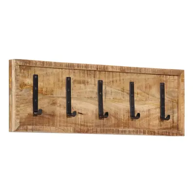 vidaXL Wall-mounted Coat Rack with Hooks Wall Coat Hook Solid Wood Mango