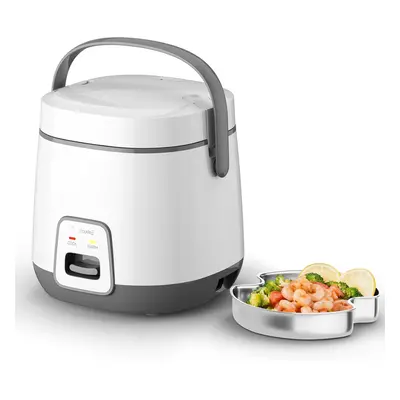 Mini Rice Cooker 2.5 cups uncooked rice (5 cups cooked rice), healthy non-stick coating 1.2L sma