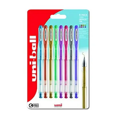 UM-120-NM Signo Metallic Gel Pens. Premium 0.8mm Rollerball Tip for Super Smooth Handwriting, Ar