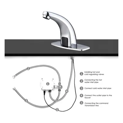 Hot & Cold Bathroom Automatic Touch Free Infrared Sensor Faucets Touchless Water Saving Inductiv