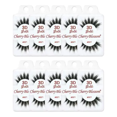 Cherry Blossom 3D Eyelashes (10 Pack of Silk 921)