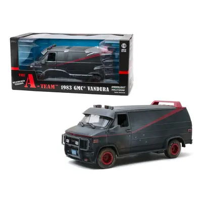 Greenlight GMC Vandura Black Weathered Version with Bullet Holes \The A-Team\" (1983-1987) TV Se