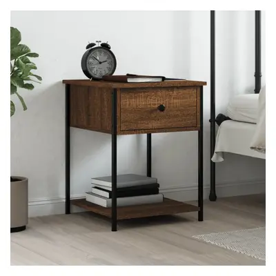 Modern Bedside Table Table Brown Oak 44x45x58 cm Nightstand