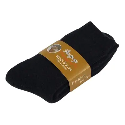 (Navy Blue) Men Casual Thick Soft Comfy Warm Breathable Pure Color Winter Middle Tube Socks