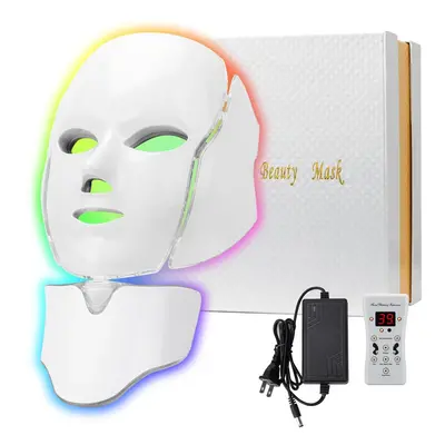 LED Face MÃ sk, Color LED Face MÃ sk Light TherÃ py, Skin Care MÃ sk for Face and Neck both beau