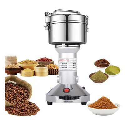 (150g) Electric Grain Grinder 150g High Speed Stainless Steel, 900W Open Lid Stop Protection, fo