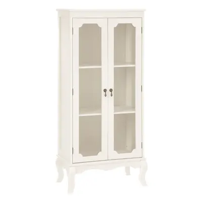 Elegant Glass Doors Cabinet, Versatile Cabinet For Bedroom, Pendulum Carved Display Cabinet For 