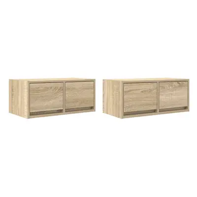 vidaXL TV Cabinets pcs Sonoma Oak 60x31x25.5 cm Engineered Wood TV bench