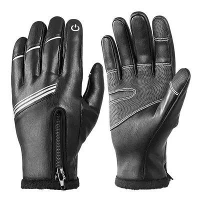 (XL) Winter Cycling Gloves Touch Screen MTB Bike Glove Warm Fleece Thermal Ski Fishing Men Motor