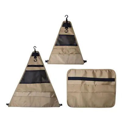 (Triangle Small) Oxford Cloth Camping Picnic Tableware Storage Bag Portable Barbecue Cutlery Org