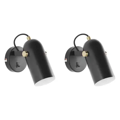 Set of Spotlight Lamps TYRIA Adjustable Metal Black