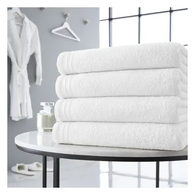 (White) Wilsford Pcs Luxury Cotton Bath Sheet 75x135