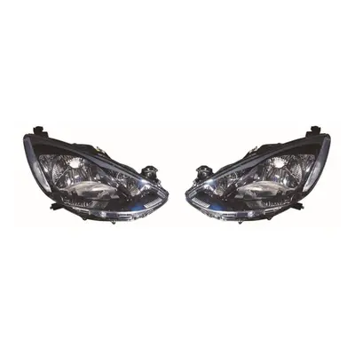 Mazda Mk2 Hatchback 9/2007-5/2015 Black Headlights Headlamps Pair O/S & N/S