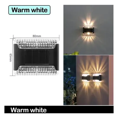 (warm white, PCS) Led Solar Sunlight Wall Lamp Outdoor Garden Yard Patio Balcony Greenhouse Deco