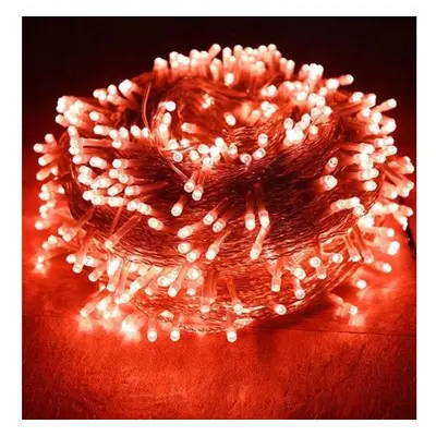 (red, 50m 400leds 220V EU) Christmas Lights 50m Decorative Led String Fairy Light Modes Garland 