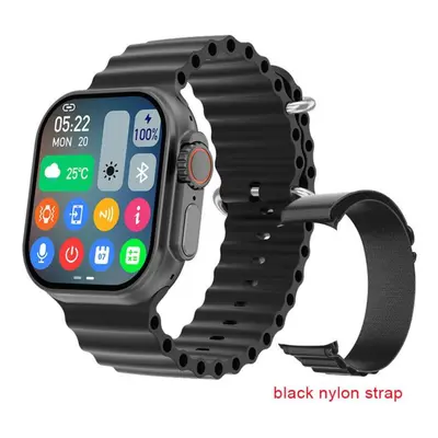 (black, Alpine nylon) New Smart Watch Body Temperature Ultra Series Nfc Smartwatch Wireless Char