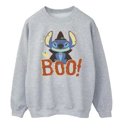 (L, Sports Grey) Disney Mens Lilo & Stitch Boo! Sweatshirt