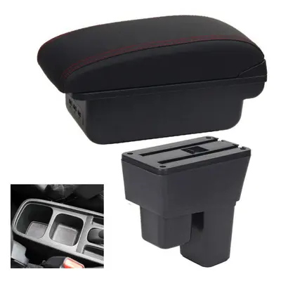 (black,red) For Honda Jazz For Honda Fit Jazz Car Armrest Box Storage Accessorie Interior Detail