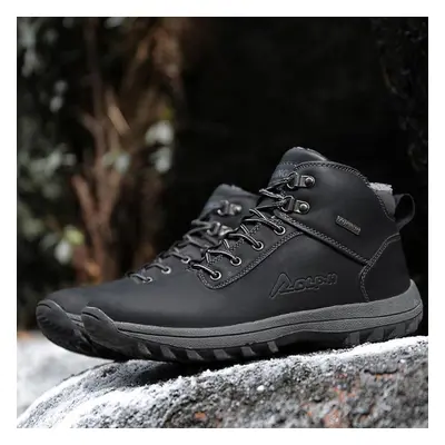 (black, 44) 36-48unisex Winter Boots Large Size Cold-resistant High-quality Cotton Shoes Hiking 