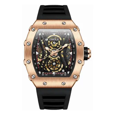 Top Mens Watches Luminous Square Mechanical Skeleton Sport Waterproof Male Automatic Watch Men