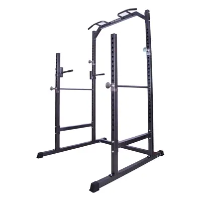 GYM MASTER Heavy Duty Half Power Cage Squat Rack Bench Press Pull Up Dip Station