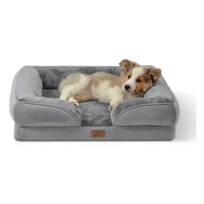 Bedsure Dog Bed Sofa Medium - Washable Orthopedic Dog Sofa & Couch with Removable Flannel Zipper