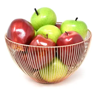 Fruit Bowl x cm Large - Anti-Scratch Non-Slip - Open Metal Wire Fruit and Vegetable Basket to He