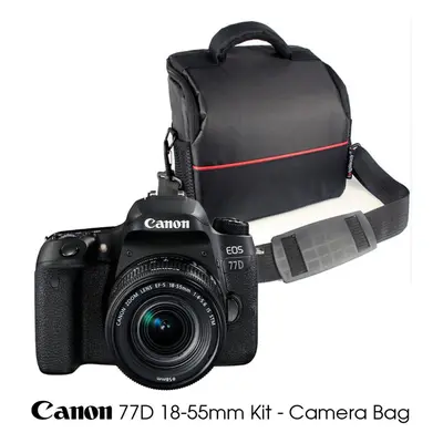 Canon Eos 77D Kit 18-55mm + Camera Bag