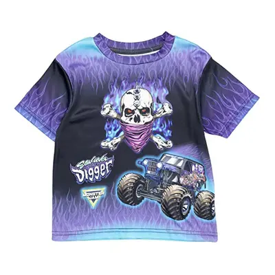 Monster Jam Son-uva Digger Toddler Boys graphic T-Shirt Blue 5T