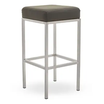 Premier Housewares Baina Dark Grey And Chrome Finish Bar Stool