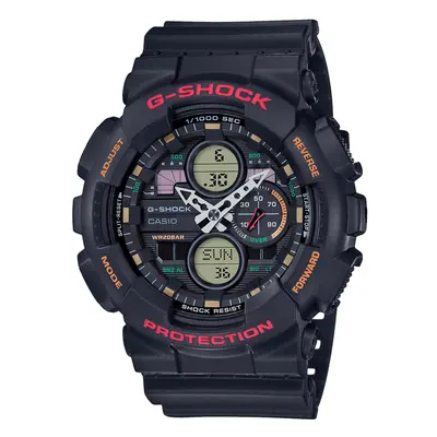 Casio G-Shock Quartz Black Dial Black Resin Strap Men's Watch GA-140-1A4ER