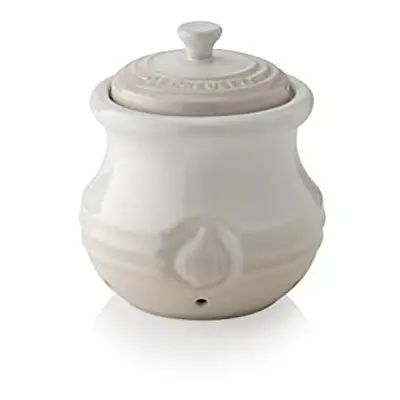 Stoneware Garlic Keeper, Meringue