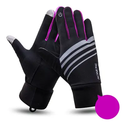 (Rose Red, L/XL) Winter Thermal Warm Full Finger Skiing Cycling Glove Skiing Xiaomi Motorcycle E