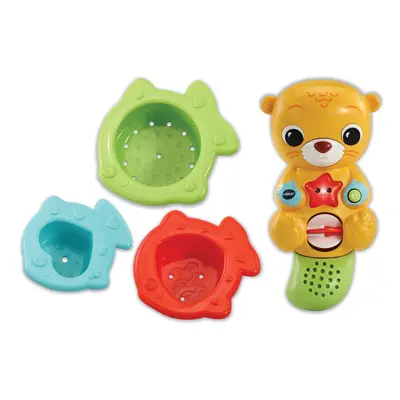 Splashing Fun Otter, Bath Toy for Year Olds + Sensory Bathtub Toy with Lights, Music & Pouring A