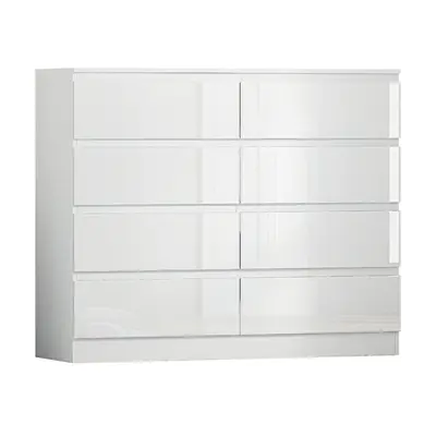 (Gloss White) Carlton Drawer Chest Gloss Finish