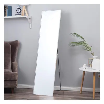 (White) Rectangular Full Length Mirror Freestanding Hanging Mirror