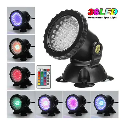 (4 Light Set) RGB LED Underwater Spot Light Aquarium Garden Pond Pool Lamp+Remote