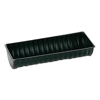 ibili Loaf pan Moka Half-Round 30x5,5 cm, rolled steel plate, Black, x 5.5 x cm