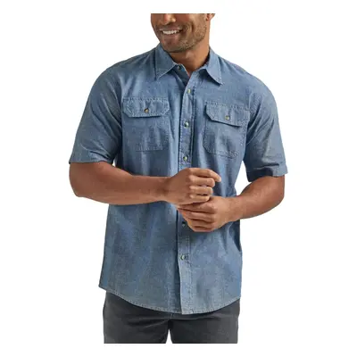 Wrangler Authentics mens Short Sleeve Classic Woven Button Down Shirt