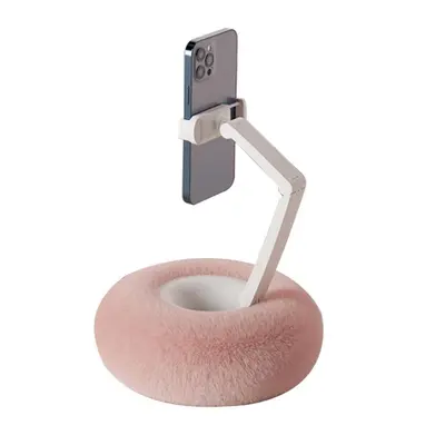 ( Pink A) Adjustable Phone Angle Portable Stand Plush Pillow Phone Holder Adjustable Mount for D