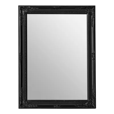 Premier Housewares Classic Matt Black Finish Wall Mirror