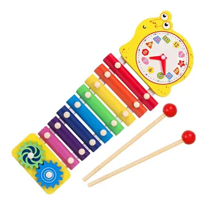 (Yellow) Hand Knocking Piano Musical Hand Xylophone Orff Musical Instruments Early Education Enl