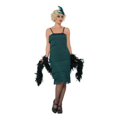 (L, Green) Smiffys Womens/Ladies Flapper Costume Set