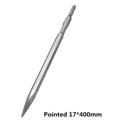 (Pointed17*400mm) x 280/400/600mm Pointed/Flat Head Hex Shank Drill Bit for Hammer Drill Machine