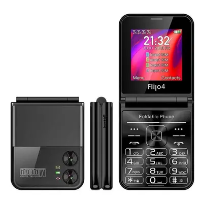 (black) F265 Flip Button Phone 2.55 Inches Sim Cards 1400mah Camera Bluetooth Fm Radio 2g Featur