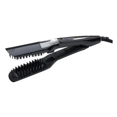 (black, EU) Hair Flat Iron Lcd Hair Steam Straightener Brush Electric Dry & Wet Hair Iron Steam 