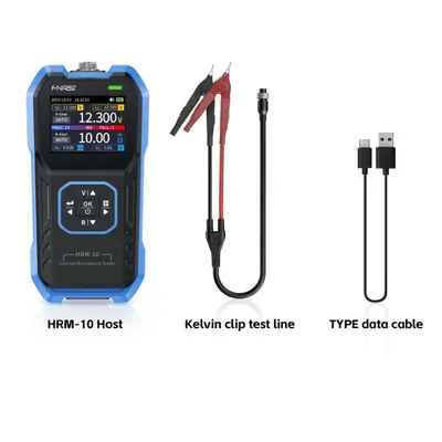 (blue) Fnirsi HRM-10 Battery Voltage Internal Resistance Tester High-precision Ac Acid Lithium L